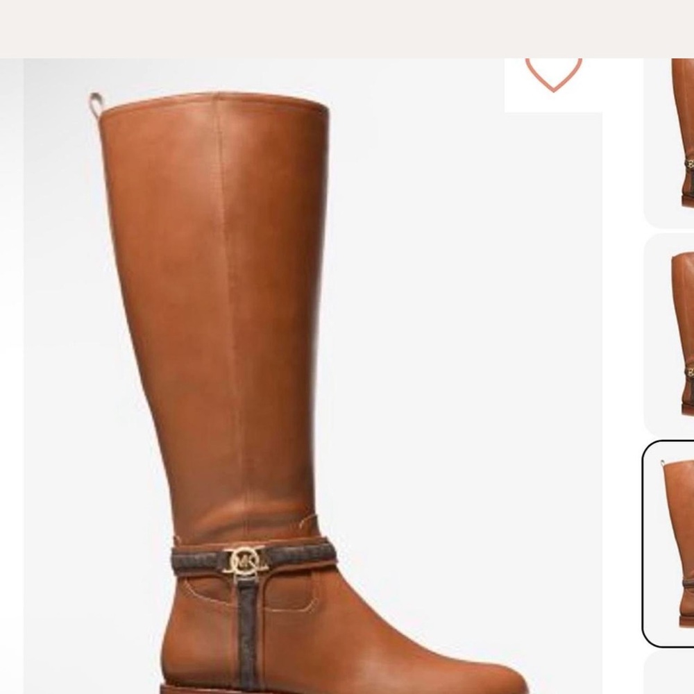 👢 Michael Kors Mindy Flat Boot Women’s 8WS | Lugg Multi (Leather + Signature MK) - Picture 7 of 8